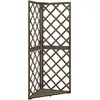 Image de Vidaxl Treillis D'angle Gris 50x50x145 Cm Bois De Sapin Massif