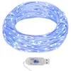 Image de Vidaxl Guirlande Lumineuse Ã Micro Led 40 M 400 Led Bleu 8 Fonctions
