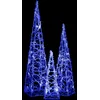 Image de vidaXL Jeu de cÃ´nes lumineux Ã  LED Acrylique Bleu 30/45/60 cm