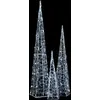 Image de vidaXL Jeu de cÃ´nes lumineux Ã  LED Acrylique Blanc froid 60/90/120 cm