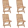 Image de Vidaxl Chaises Pliables De Jardin 4 Pcs Bois De Teck Solide