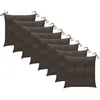 Image de Vidaxl Chaises De Jardin Avec Coussins Taupe 8 Pcs Bois De Teck Massif