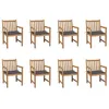 Image de Vidaxl Chaises De Jardin Lot De 8 Avec Coussins Anthracite Bois Teck