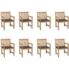 Image de Vidaxl Chaises De Jardin Lot De 8 Avec Coussins Taupe Bois Teck Massif