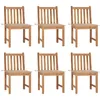 Image de Vidaxl Chaises De Jardin 6 Pcs Avec Coussins Bois De Teck Massif