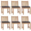 Image de Chaises De Jardin 6 Pcs Avec Coussins Bois De Teck Massif Yueyinnkeji Type10