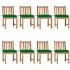 Image de Vidaxl Chaises De Jardin 8 Pcs Avec Coussins Bois De Teck Massif