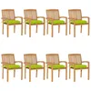 Image de Vidaxl Chaises De Jardin Empilables Avec Coussins 8 Pcs Teck Solide