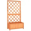 Image de Treillis De Jardin Avec Support Pour Plantes Grimpantes 70x30x135 Cm Bois De Sapin Massif