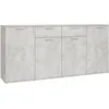 Image de vidaXL Buffet Gris bÃ©ton 160x36x75 cm AgglomÃ©rÃ©