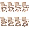 Image de Vidaxl Chaises Pliables D'extÃ©rieur Lot De 8 Bois D'acacia Solide