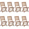 Image de Vidaxl Chaises Pliables D'extÃ©rieur 8 Pcs Bois D'acacia Solide