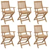 Image de Vidaxl Chaises Pliables De Jardin 6 Pcs Avec Coussins Bois D'acacia