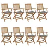 Image de Vidaxl Chaises Pliables De Jardin Lot De 8 Avec Coussins Bois D'acacia