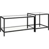Image de vidaXL Tables Ã  thÃ© 2 pcs Verre trempÃ© Transparent