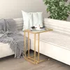 Image de vidaXL Table d'appoint ordinateur Transparent 50x35x65 cm Verre trempÃ©