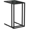 Image de vidaXL Table d'appoint pour ordinateur Noir 50x35x65 cm Verre trempÃ©