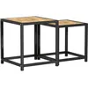 Image de vidaXL Tables Ã  thÃ© 2 pcs MDF Noir et jaune