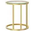 Image de Bouts de canapé, guéridons VidaXL  Table d'appoint  Doré 45 cm Verre trempé P31600080