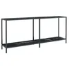 Image de vidaXL Table console Noir 180x35x75,5 cm Verre trempÃ©