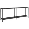 Image de vidaXL Table console Noir 200x35x75,5 cm Verre trempÂ¿Â¿