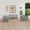 Image de Vidaxl Salon De Jardin 6 Pcs Gris Bois De Pin Massif