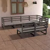 Image de Vidaxl Salon De Jardin 7 Pcs Gris Bois De Pin Massif