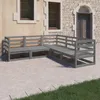 Image de Vidaxl Salon De Jardin 5 Pcs Gris Bois De Pin Massif