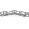 Image de Vidaxl Salon De Jardin 9 Pcs Gris Bois De Pin Massif