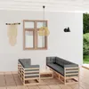 Image de Vidaxl Salon De Jardin 8 Pcs Avec Coussins Bois De Pin Massif