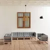 Image de Vidaxl Salon De Jardin 8 Pcs Avec Coussins Bois De Pin Massif