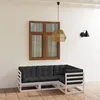 Image de Vidaxl Salon De Jardin 4 Pcs Avec Coussins Bois De Pin Massif