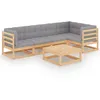 Image de Vidaxl Salon De Jardin 6 Pcs Avec Coussins Bois De Pin Massif