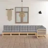 Image de Vidaxl Salon De Jardin 6 Pcs Avec Coussins Bois De Pin Massif