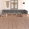 Image de Vidaxl Salon De Jardin 7 Pcs Avec Coussins Bois De Pin Massif