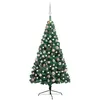 Image de VIDAXL Demi-arbre de No?l artificiel avec LED et boules Vert 150 cm