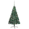 Image de VIDAXL Demi-arbre de No?l artificiel avec LED et boules Vert 240 cm