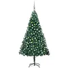 Image de VIDAXL Arbre de No?l artificiel avec LED et boules Vert 210 cm PVC