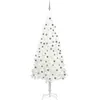 Image de VIDAXL Arbre de No?l artificiel avec LED et boules Blanc 210 cm PVC