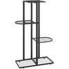 Image de Vidaxl Support Pour Plantes 4 Niveaux 43x22x76 Cm Noir MÃ©tal
