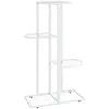 Image de Vidaxl Support Pour Plantes 4 Niveaux 43x22x76 Cm Blanc MÃ©tal