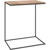 Image de Table d'appoint 1 piÃ¨ce en bois contreplaquÃ© et fer noir en forme de C