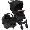 Image de Vidaxl Poussette Pour BÃ©bÃ© 3-En-1 Anthracite Acier