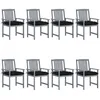 Image de Vidaxl Chaises De Jardin Avec Coussins 8 Pcs Bois D'acacia Solide Gris