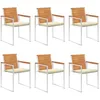 Image de Vidaxl Chaises De Jardin 6 Pcs Avec Coussins Bois D'acacia Solide