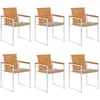 Image de Vidaxl Chaises De Jardin 6 Pcs Avec Coussins Bois D'acacia Solide