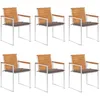 Image de Vidaxl Chaises De Jardin 6 Pcs Avec Coussins Bois D'acacia Solide