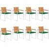 Image de Vidaxl Chaises De Jardin 8 Pcs Avec Coussins Bois D'acacia Solide