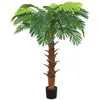 Image de Palmier Cycas Artificiel avec Pot pour Maison Bureau Hall d'HÃ´tel 160 cm Vert