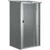 Image de Vidaxl Abri De Jardin Gris 118,5x97x209,5 Cm Acier GalvanisÃ©